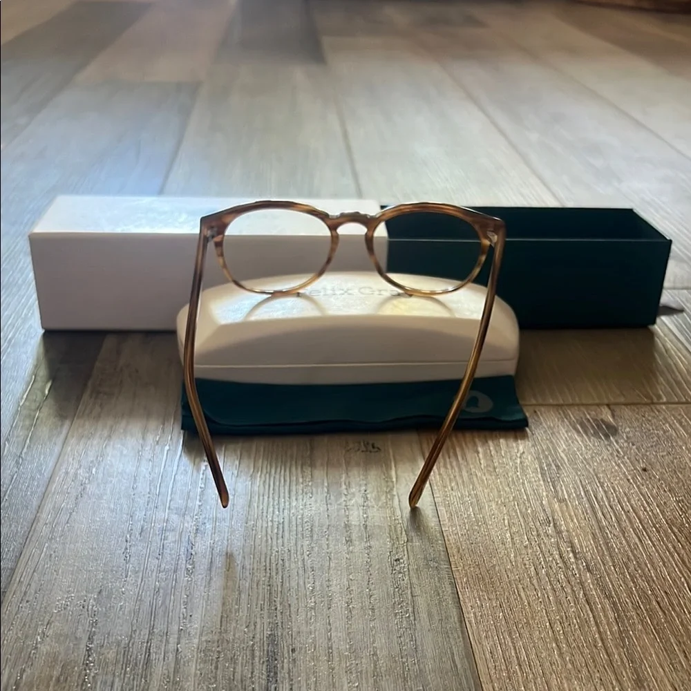Felix Gray Tortoise Eyeglasses with Case OS